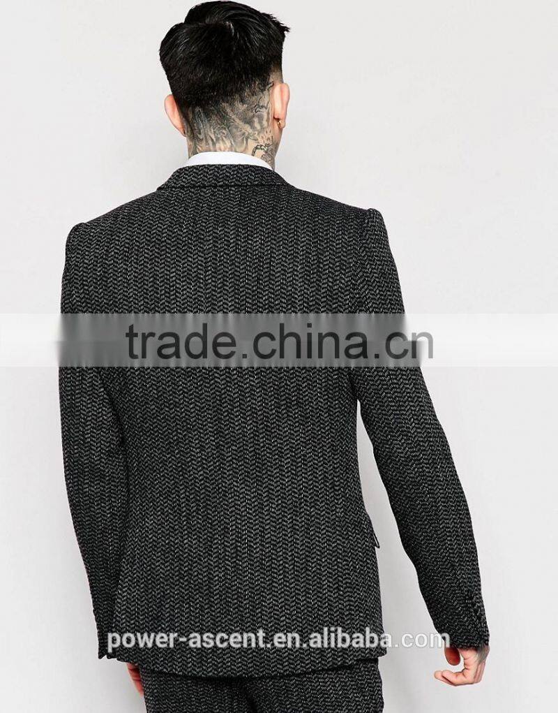 Men's Top Quality New Look Grey Wool Suit Jacket