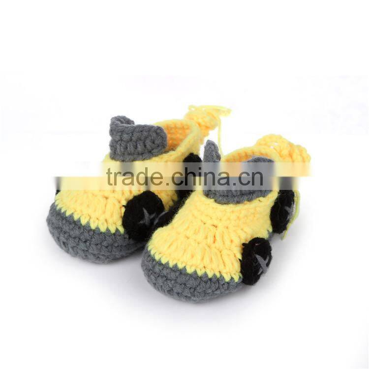 Cartoon Cars Style Handmade Crochet Baby Boy Shoes