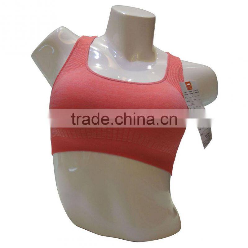 Red hot design cheap women's tank top sexy sports bra seamless underwear
