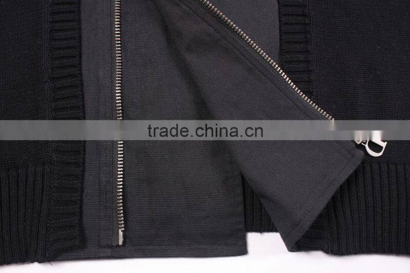 Men's Long Sleeve Side Zipper Sweater Without Hood