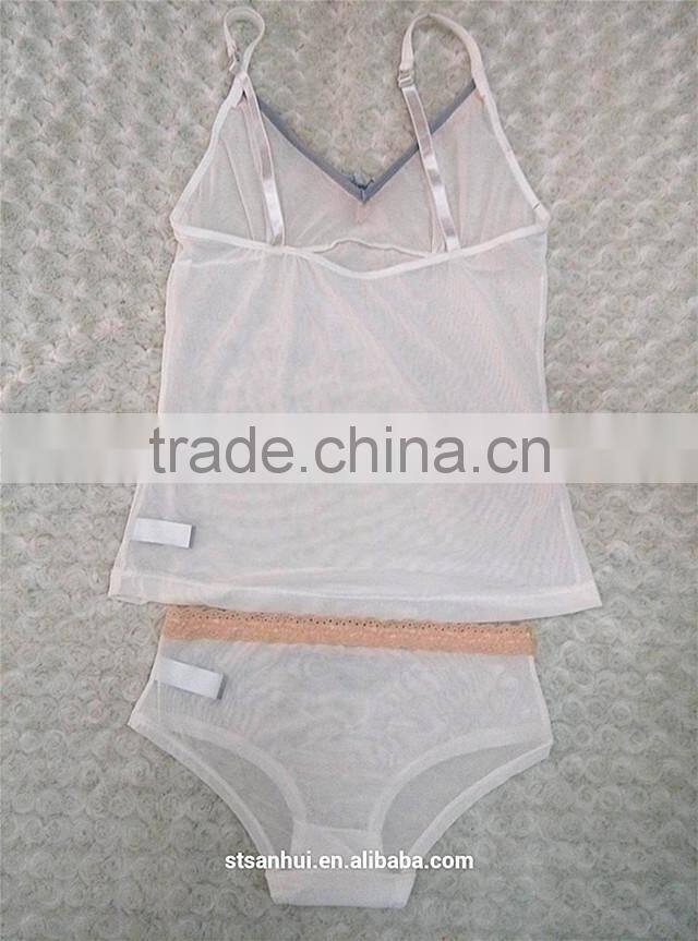 Ladies bulk camisole panty set top newest design low price