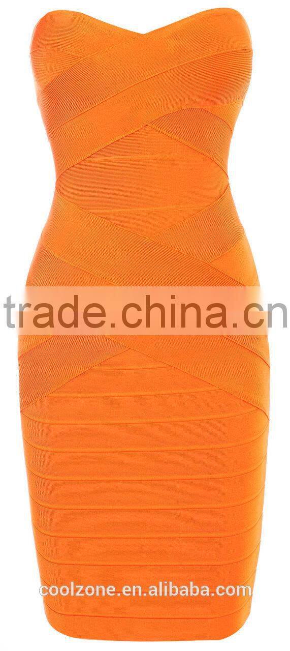 Latest China supplier strapless bandage clothing wholesale sexy women clothing