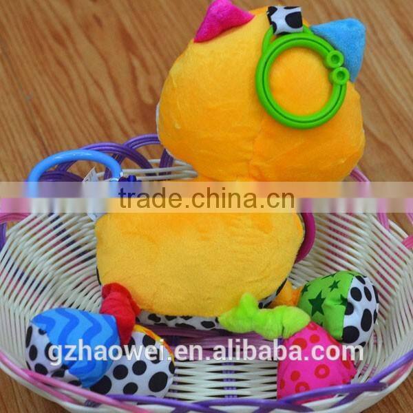 Colorful shaking Plush toys baby educational stuffed & plush toy baby bed hanging toy