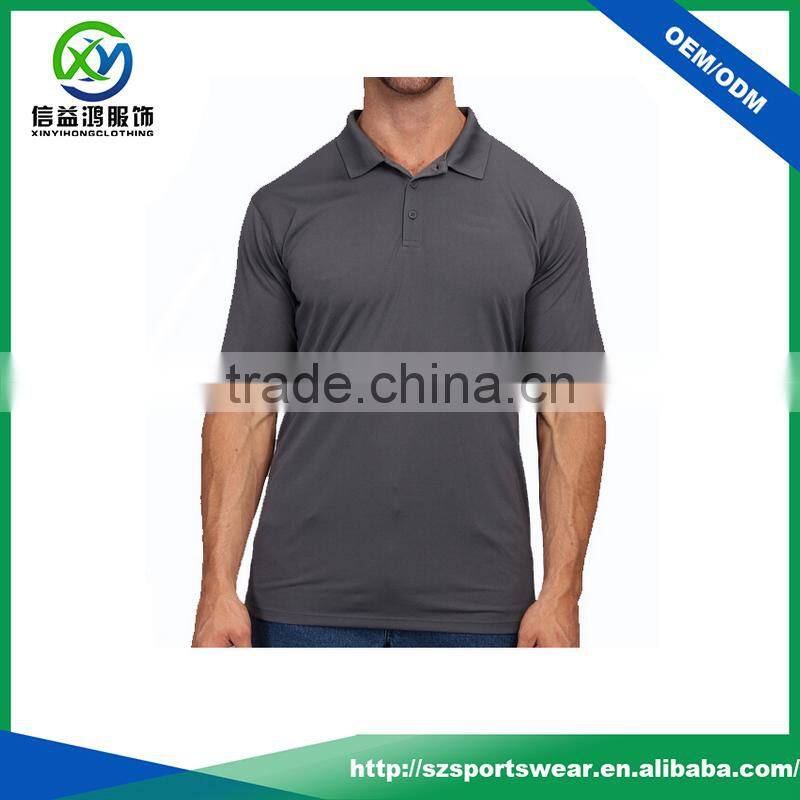 Custom made simple design mens ribbed collar polo shirts