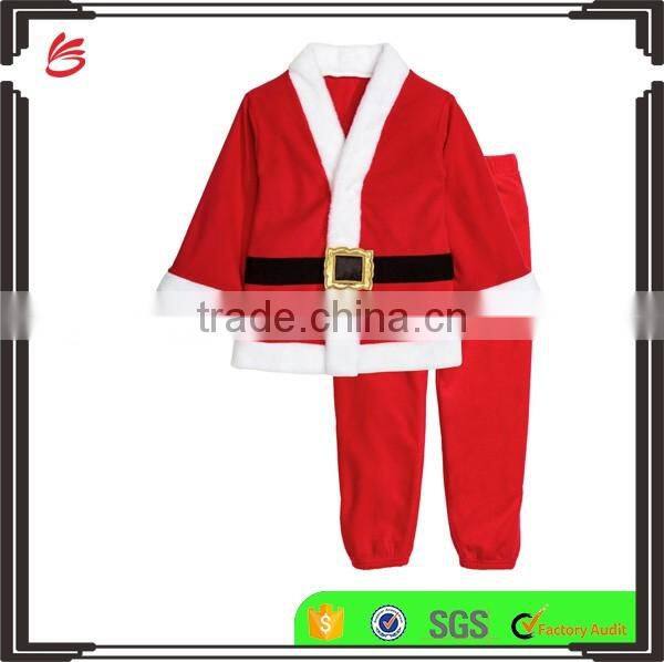 100% ployester fashion christmas dress baby wholesale santa pajamas