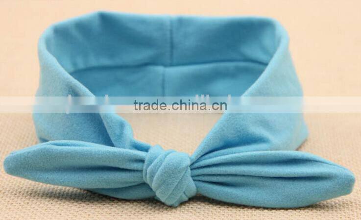 solid color bow style cotton kids headband, kids cotton fabric headband