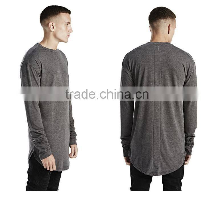 mens cotton viscose/rayon soft plain oversized curved hem long line dress t shirts