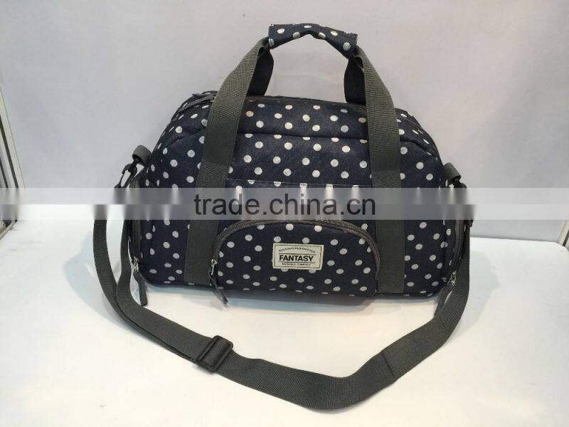 2017 hot sales wholesales custom polyester travel duffel bag luggage bag