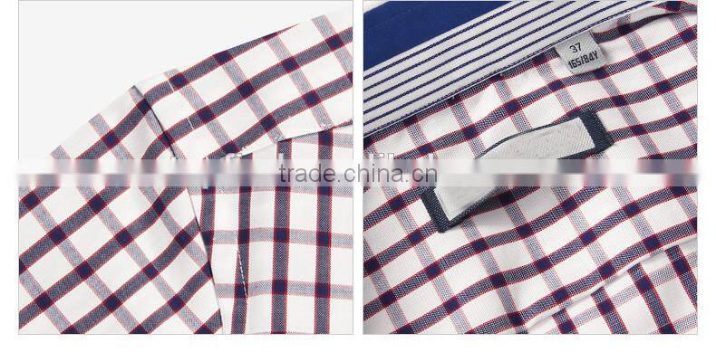 High quality classic check pattern free size wrinkle free shirt for business man