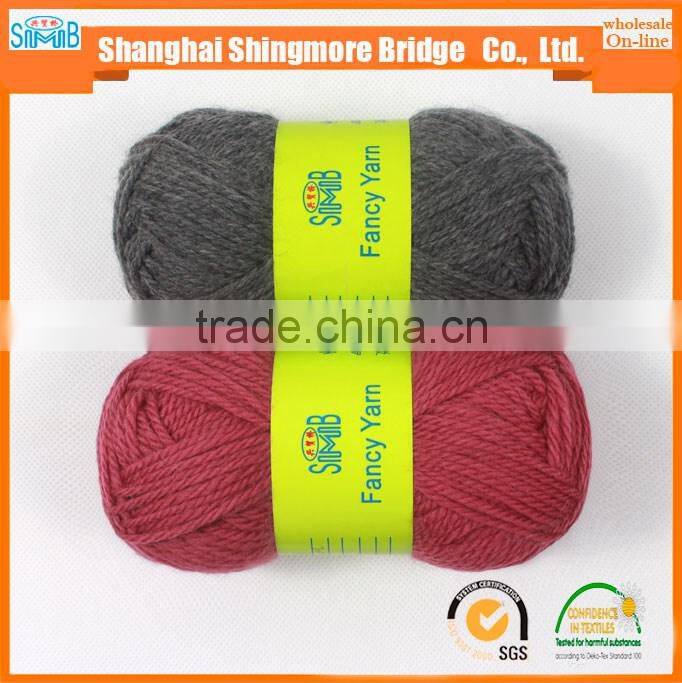 Shopping knitting wool yarn china factory best selling worsted solid dyed 100% wool roving yarn with oeko-tex quality