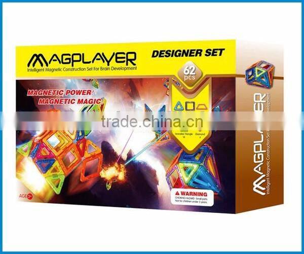 Intelligent magnetic construction set toys for brain development