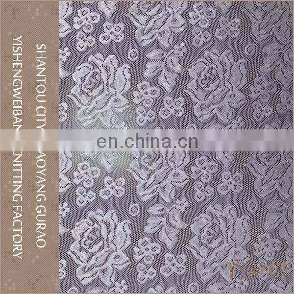 Beautiful classic knitted white flower stretch irish lace fabric