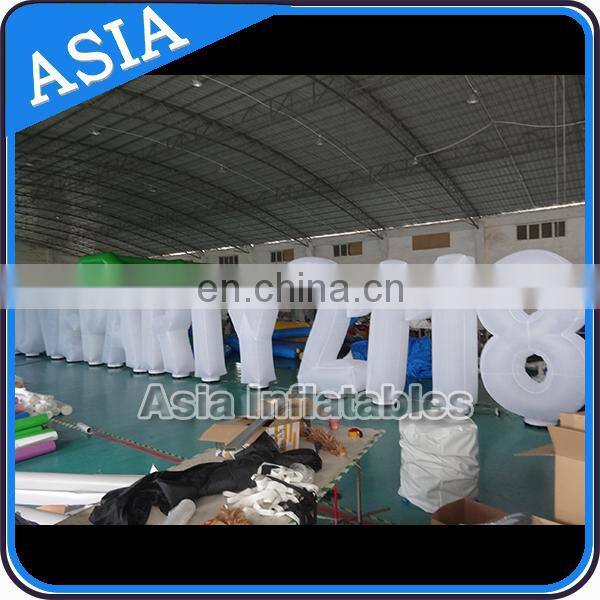 Customized Event Lighting Inflatables / Night Light Inflatable Lighting Logo Letters For Ground Decoration