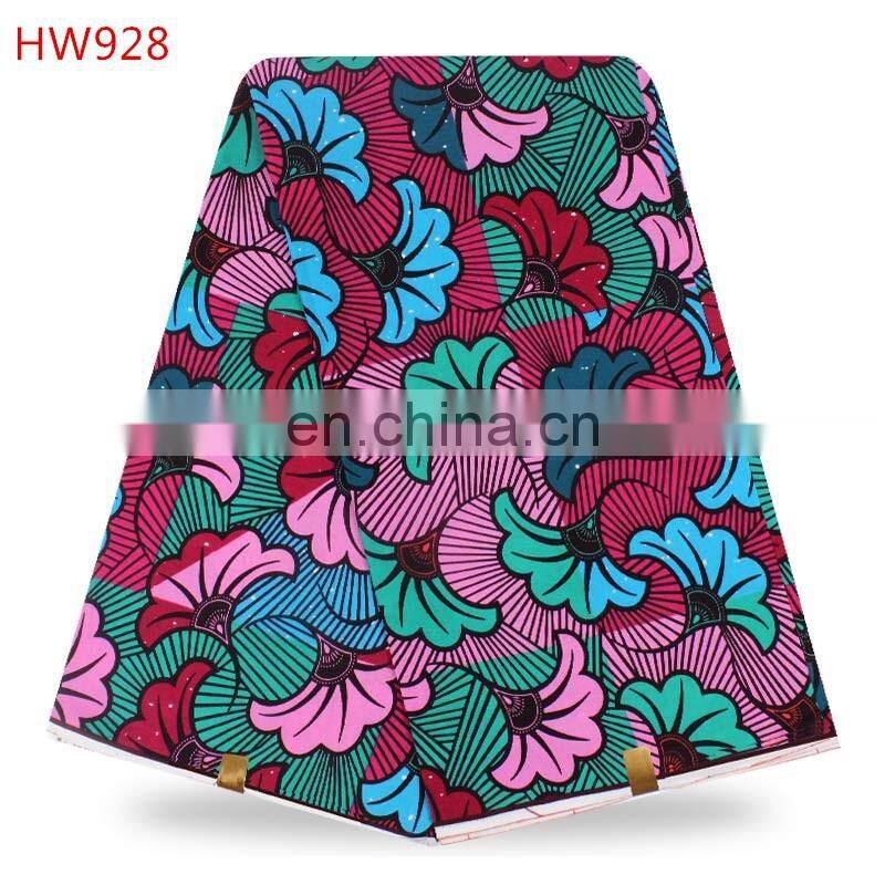 100% cotton holland dutch wax fabric super wax hollandais african ankara wax print fabric