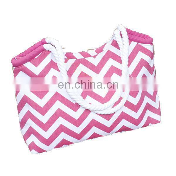 Beach Bag With Inner Zipper Pocket -Tote with Rope Handles,Beach Bag Tote Summer Bags for Travel Holiday