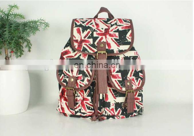 Wholesale unisex canvas sports travelling backpack bag