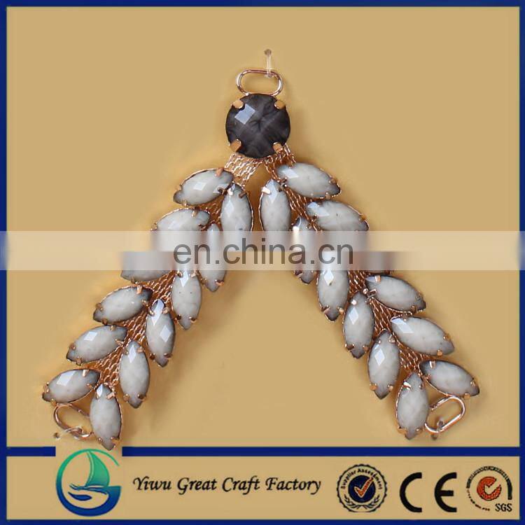 GREEN color acrylic rhinestones shoe accessories chain crystal jewelry chain for sanda