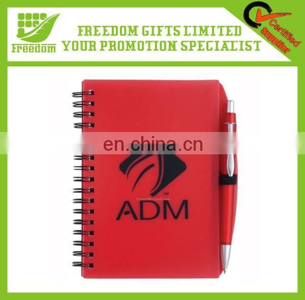 Promotional Items Custom Logo Printed Notebook with Pen
