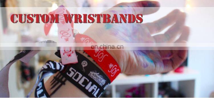 Custom Cheap Festival Woven Wristbands / polyester wristband / Fabric wristbands