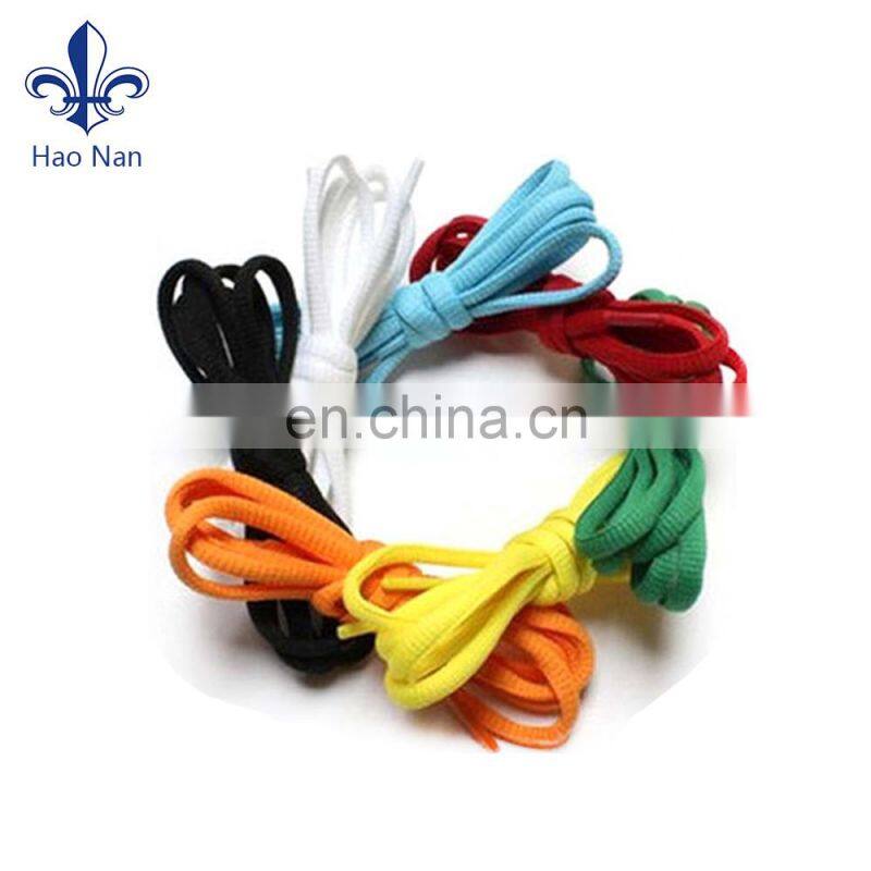 Custom high quality polyester material cheap shoelace with wax