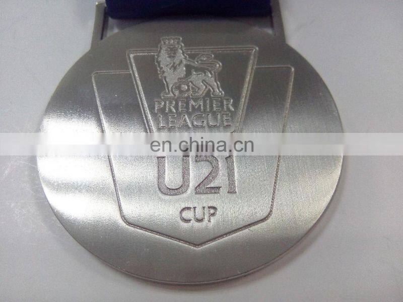 Matte silver zinc alloy casting medal customized premiere league medal commemorative madal