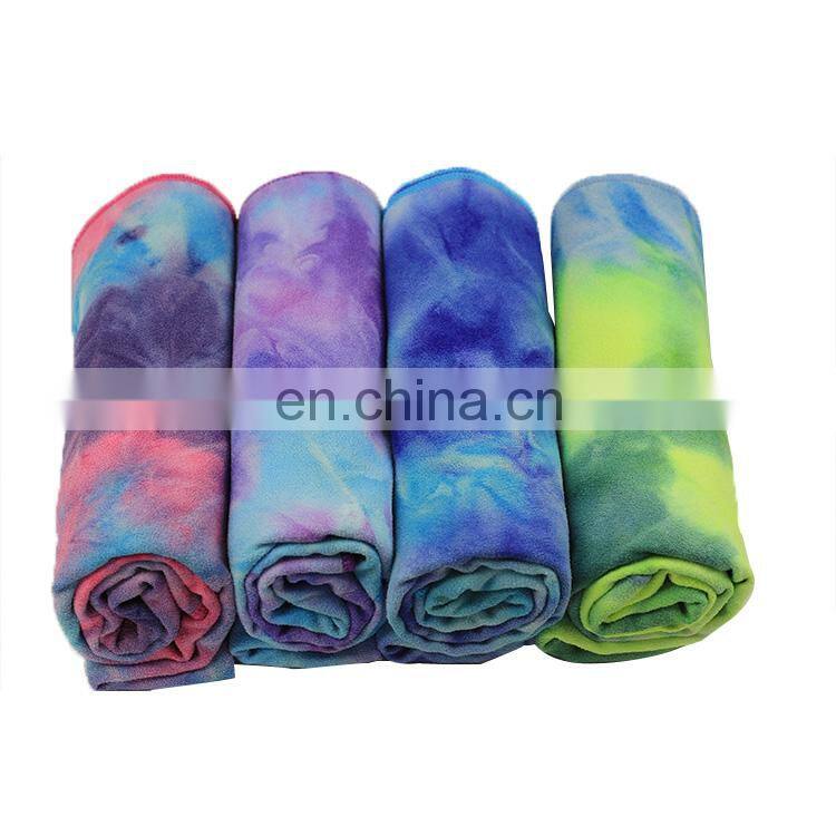 Anti-slip Custom Logo Absorbent Microfiber Unique OEM Yoga Mat Towel