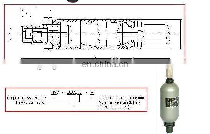 NXQ-100/31.5-L-Y Nitrogen accumulators