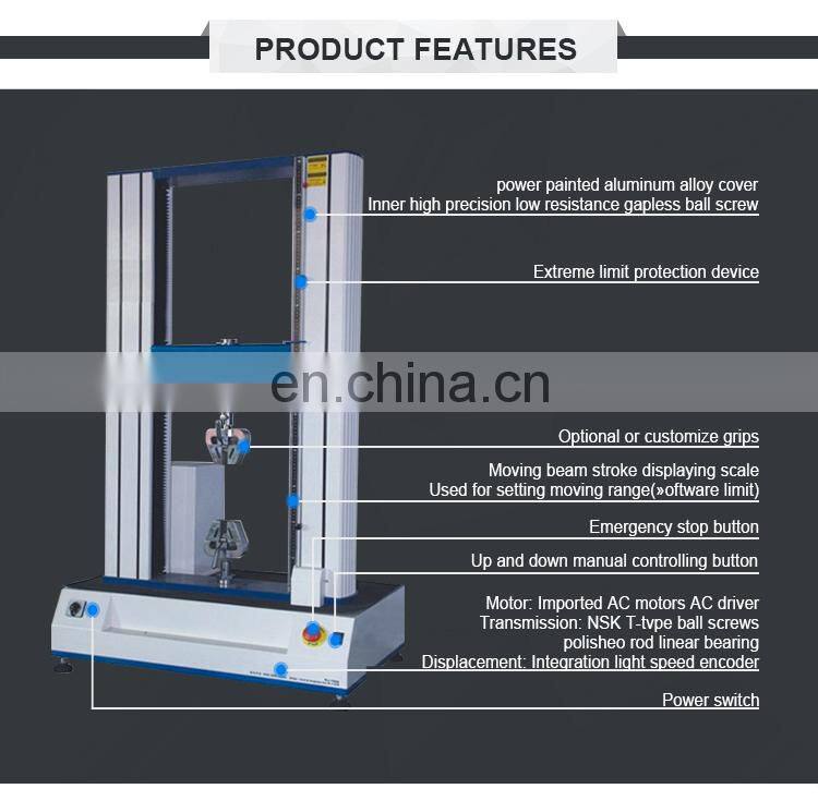 Liyi Manual Testing Machine Nylon Ultimate Equipment Electric Tester Wire Bolt 50 Kn Yarn Tensile Strength Test Instrument