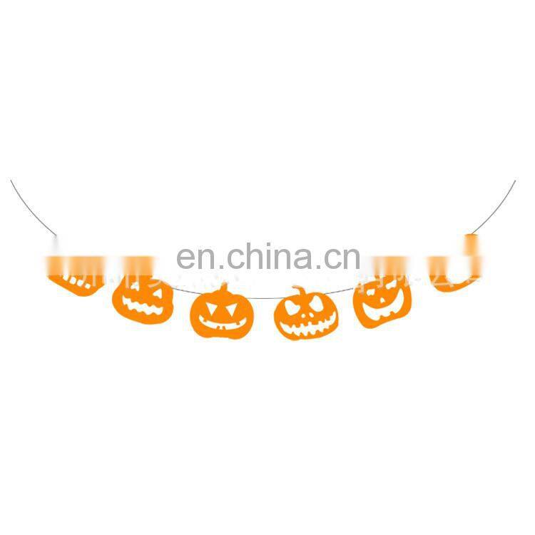 Halloween home decoration Bat Spider pumpkin design Flag Wall party supplies