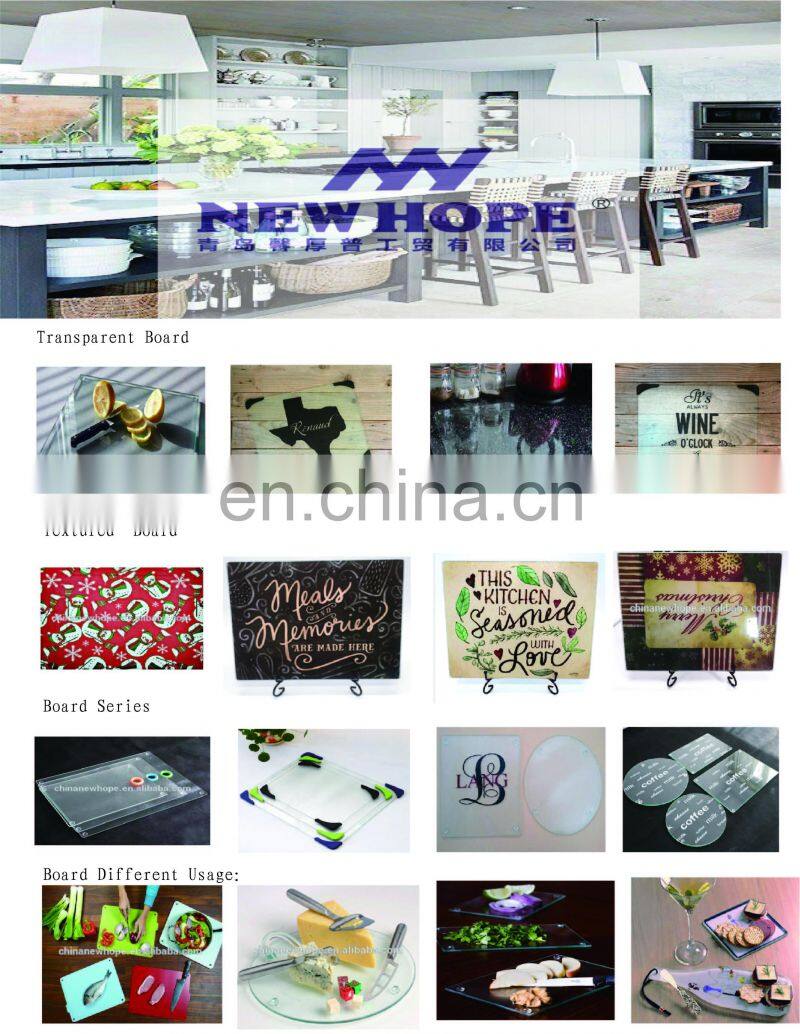 Textured anti-scratch work surface for chopping vegetables Glass Cutting Chopping Boards 8 x 12 Inches