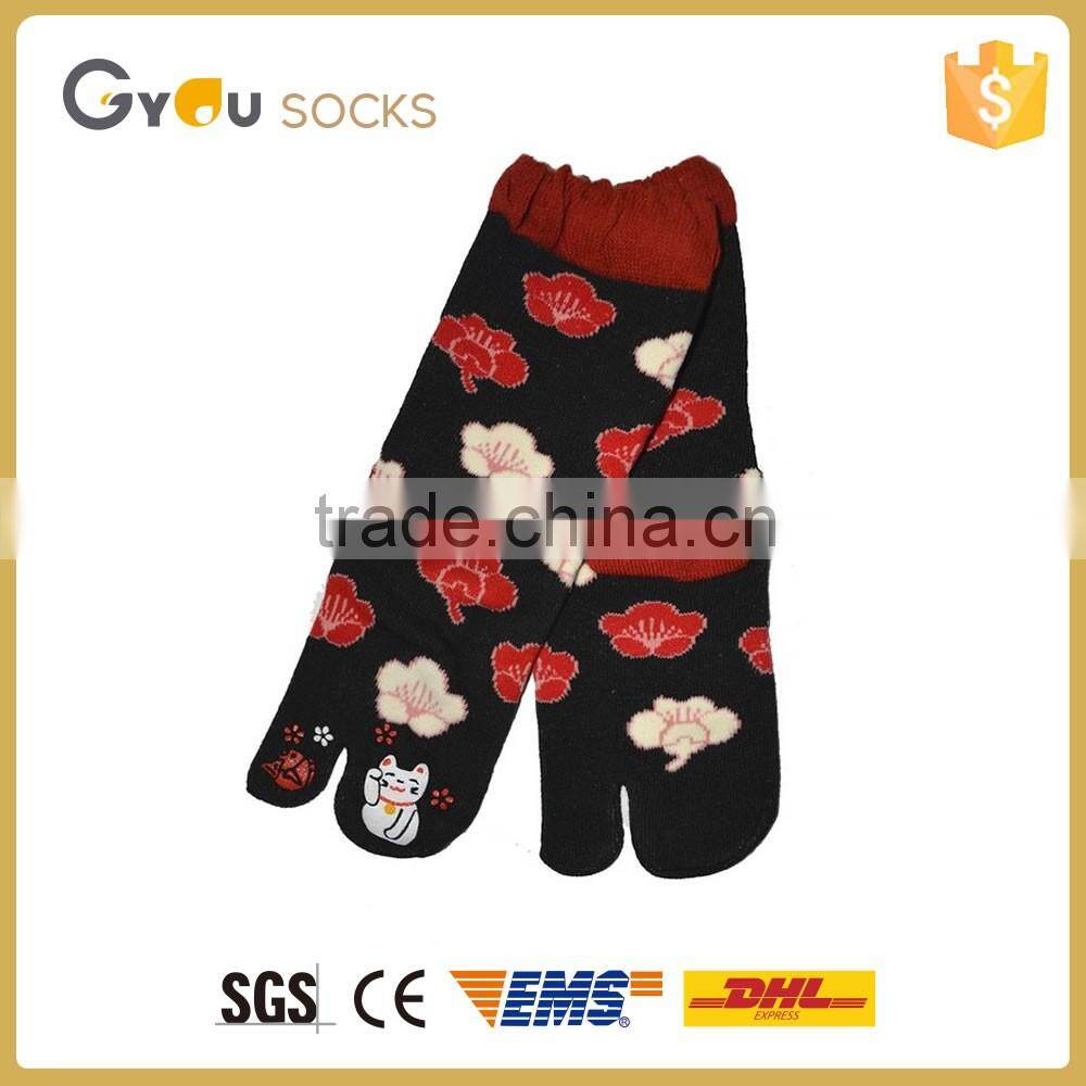 Japanese design toe socks printting socks