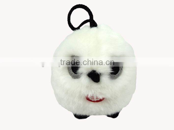 Soft plush toy white owl with hang rope