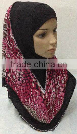 A498 Popular Newest ITY TWO LAYERS al amira 2pcs MUSLIM HIJAB