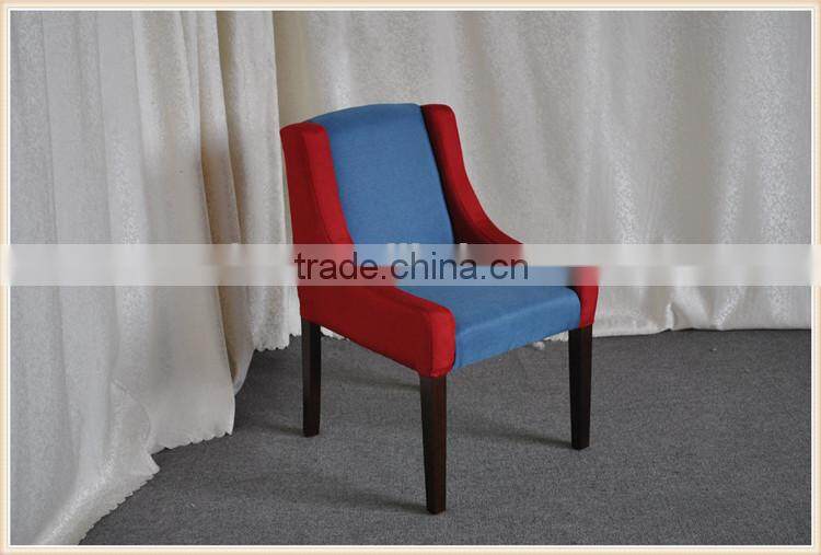 wood legs with fabric dining chairs