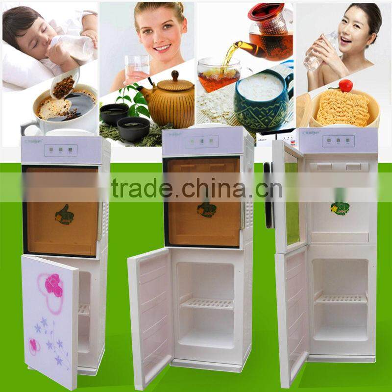 high quality water cooler with mini fridge standing design