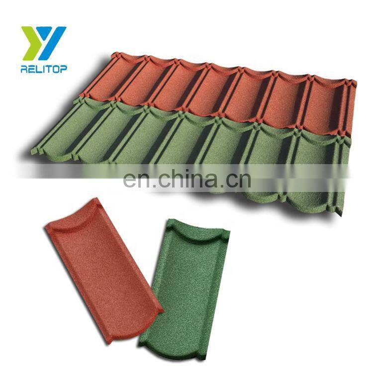 Sand Chip Coated House Roof Stone Tiles Cheap Building Materials