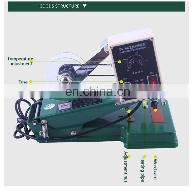YTK DY-6B hand date inkjet code date printer printing machine