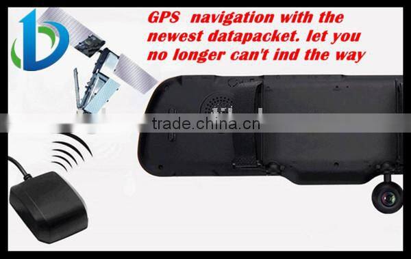 5 inch screen android rearview mirror with gps camera