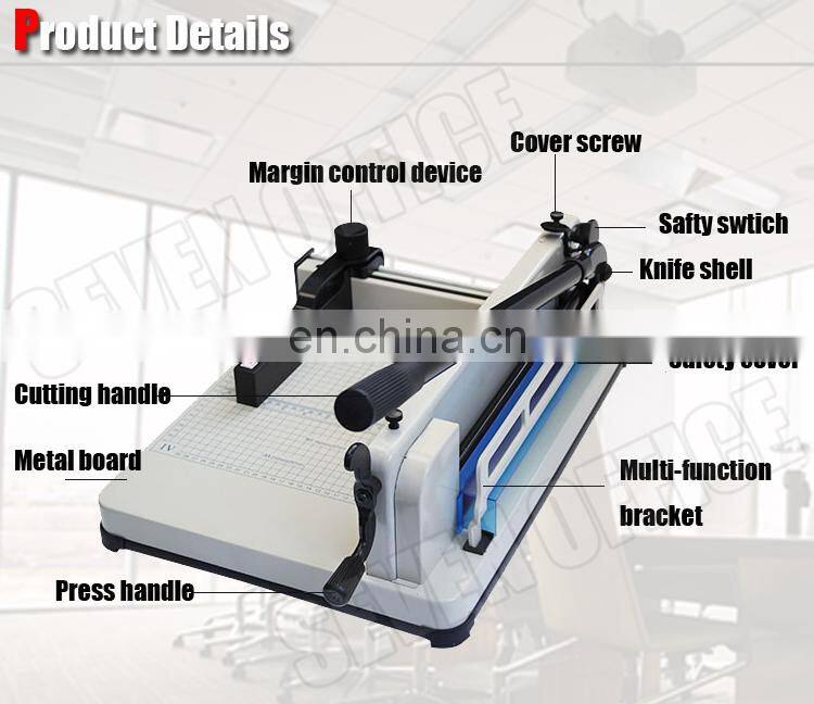 office manually paper cutting cutter guillotine machine