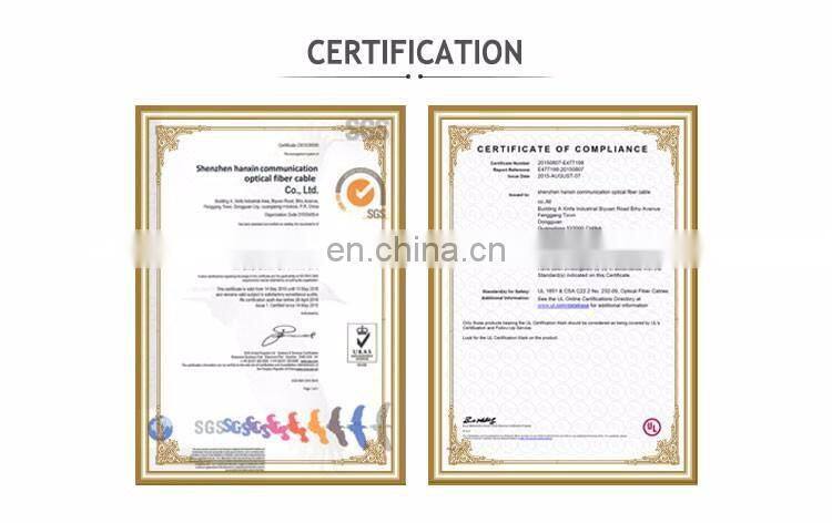 High quality Anti -rodent fire resist 2/4/6 core fiber optic cable