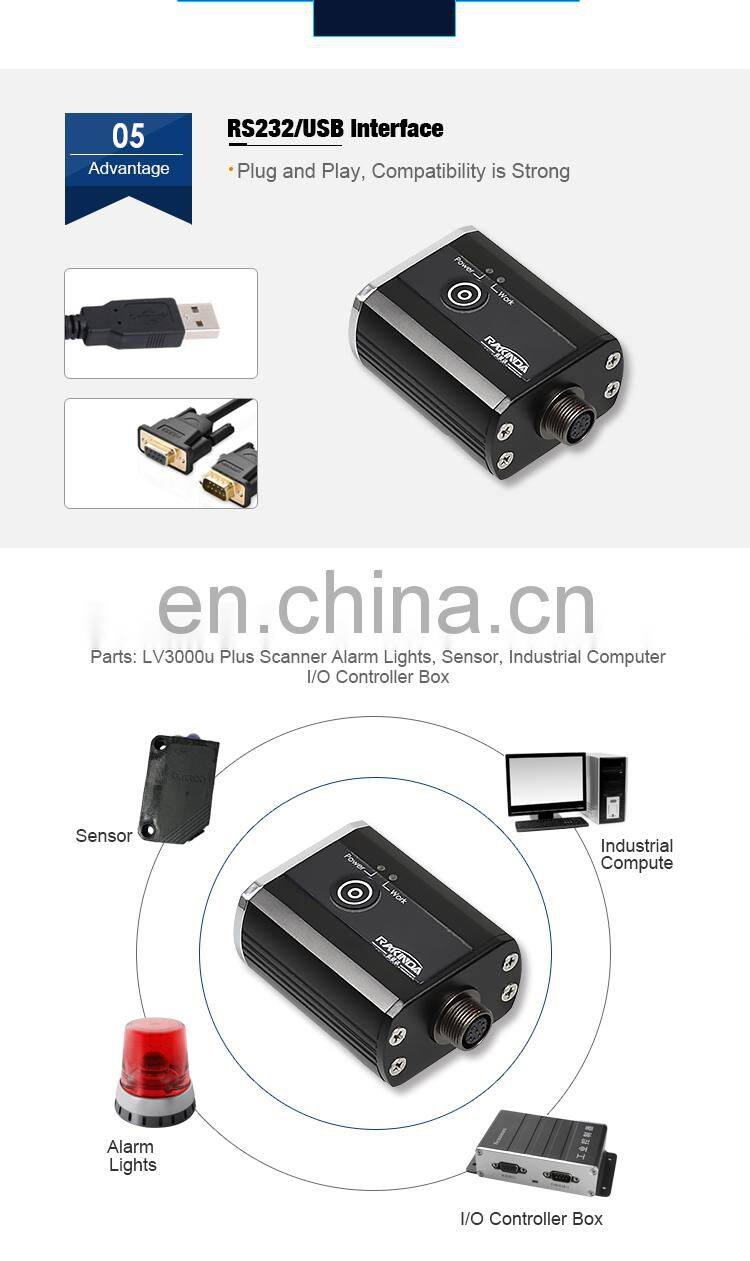 IP68 Fixed Mount Assembly Line Industrial QR Code Reader Barcode Scanner Module White LED Laser Diode OEM 2D Barcode Scanner A4