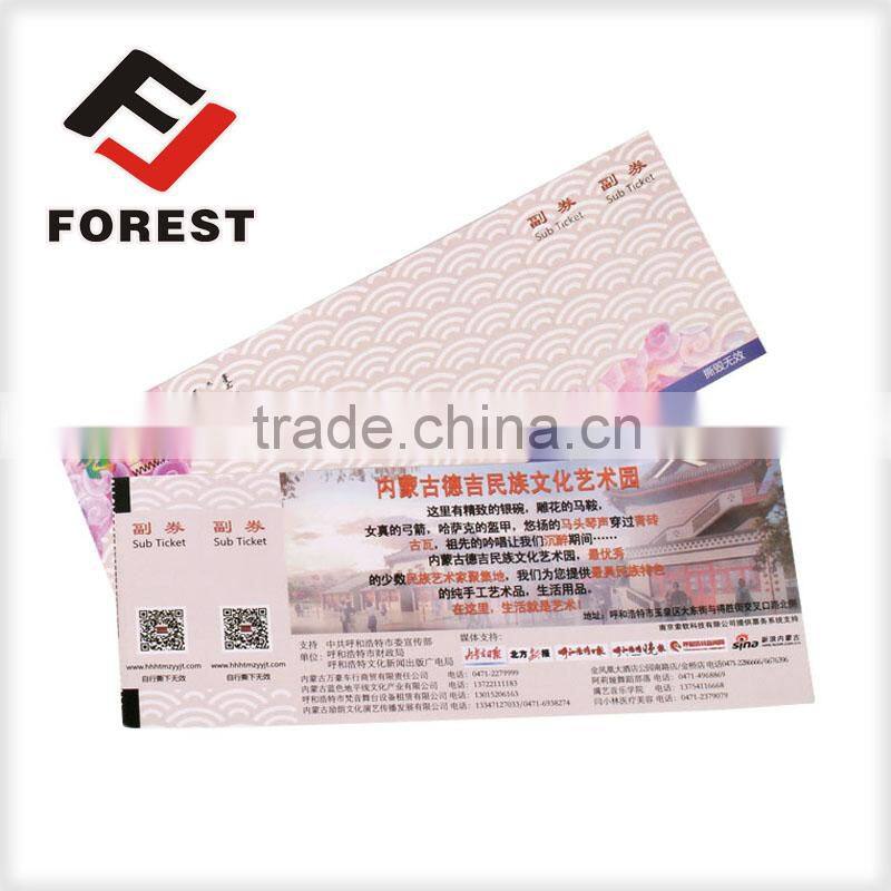 security gate ticket printing,admission ticket, anti-faketickets printing service