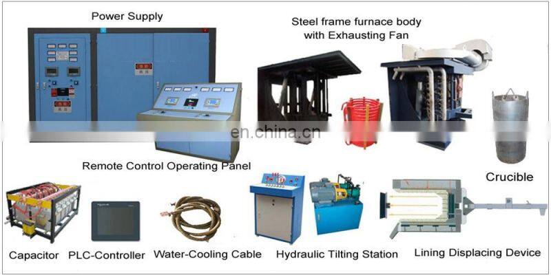 100kg200kg500kg electrotherm induction crucible melting furnace for aluminium, copper melting