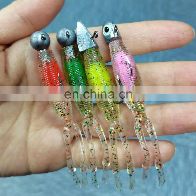 JOHNCOO 75MM 2.8G Soft Plastic Trout Crappie Fishing Lures 10Pcs/Box