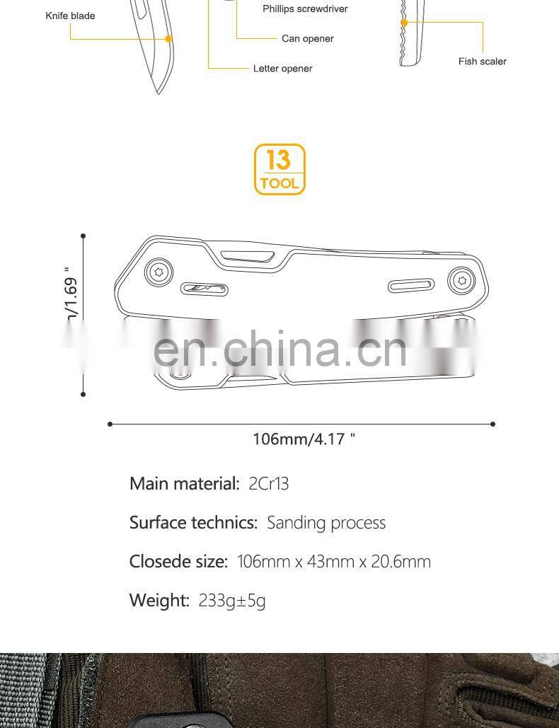 Amazon's New Multi-Purpose Outdoor Tools Outdoor Stainless Steel Wire Sriping Pliers Portable Foldable Pocket Pliers