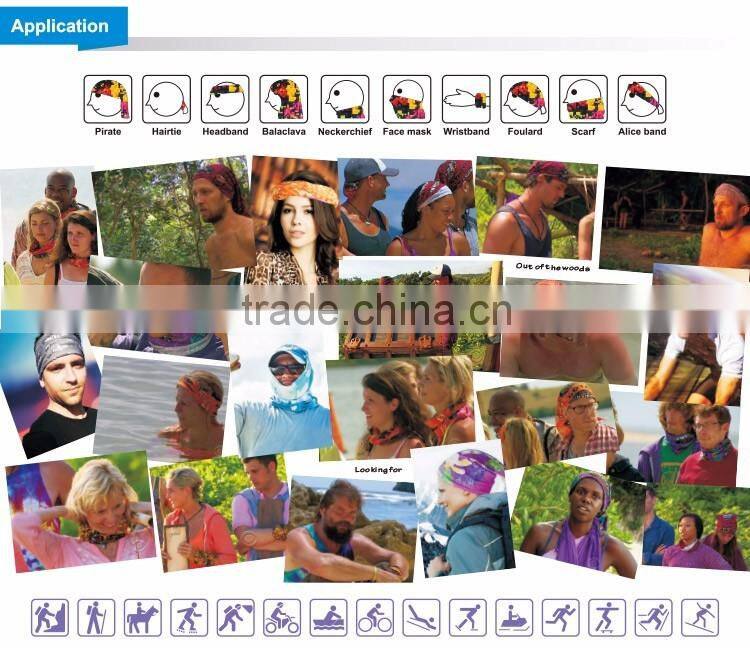 Promotional Multifunctional Headscarf 2016 Fire Printed Bandana