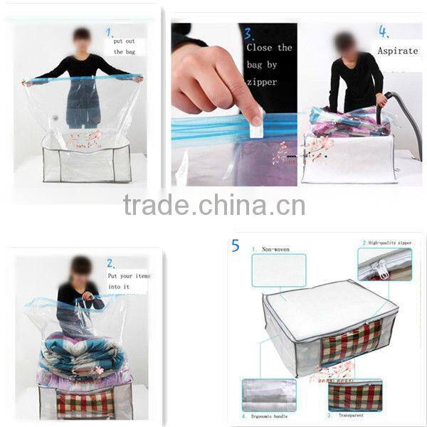 Space Saver Vacuum Sealed Storage Tote with Non-woven outside