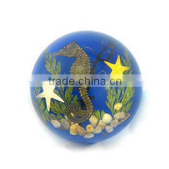 Green sea life glow in dark resin home desk acrylic decoration