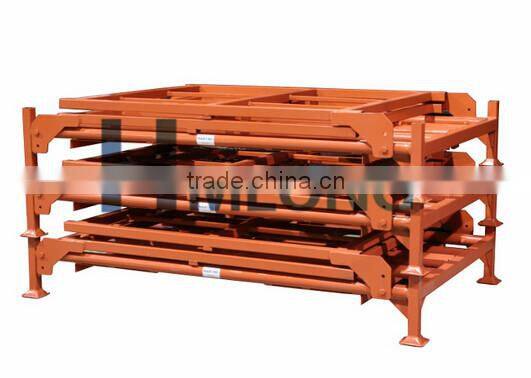 Movable metal stacking tire rack