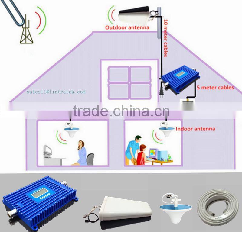 UMTS signal repeater AWS mobile signal booster 1700/2100mhz signal amplifier with Lcd display for home&office